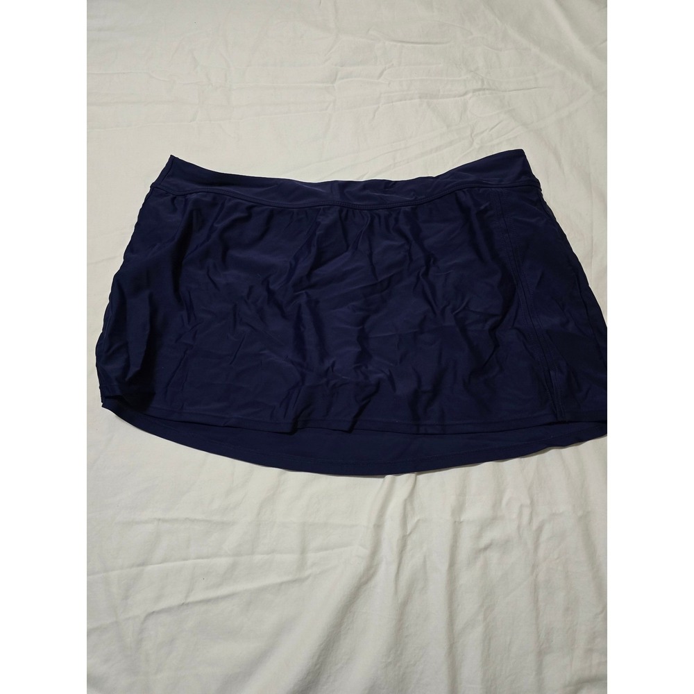 Croft & Barrow Womens Navy Blue Swim Skirt Size XXL With Built In Briefs /0340